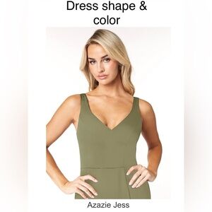 Azazie Stretch Satin Dress Jess in Pistachio